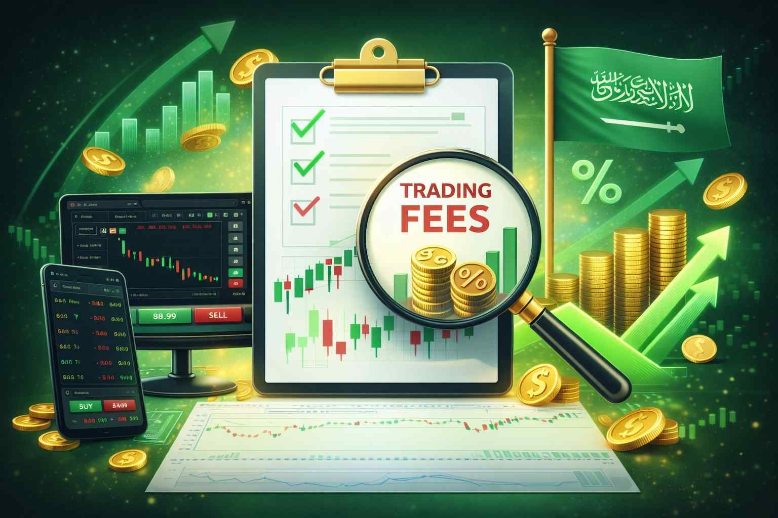 رسوم التداول في سوق الأسهم السعودي