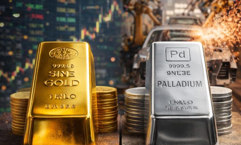 مقارنة بين أداء الذهب والبلاديوم تاريخيًا