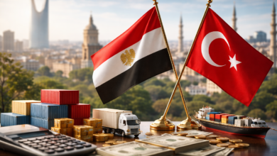 ارتفع التبادل التجاري بين مصر وتركيا.