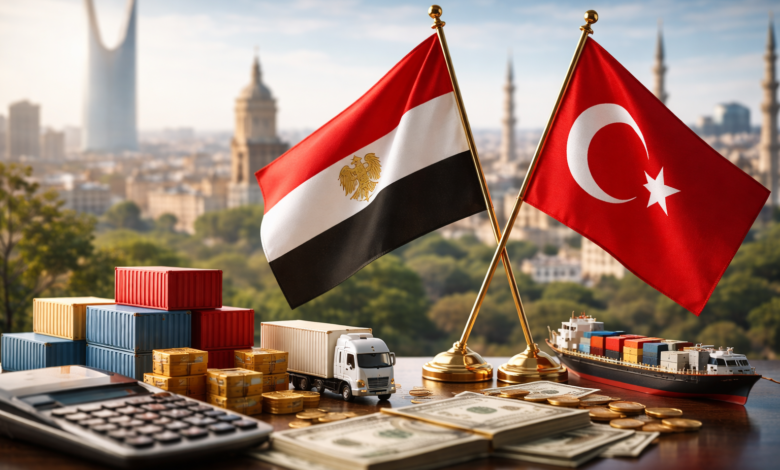 ارتفع التبادل التجاري بين مصر وتركيا.