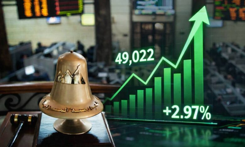 مؤشر البورصة المصرية يتجاوز 49 ألف نقطة