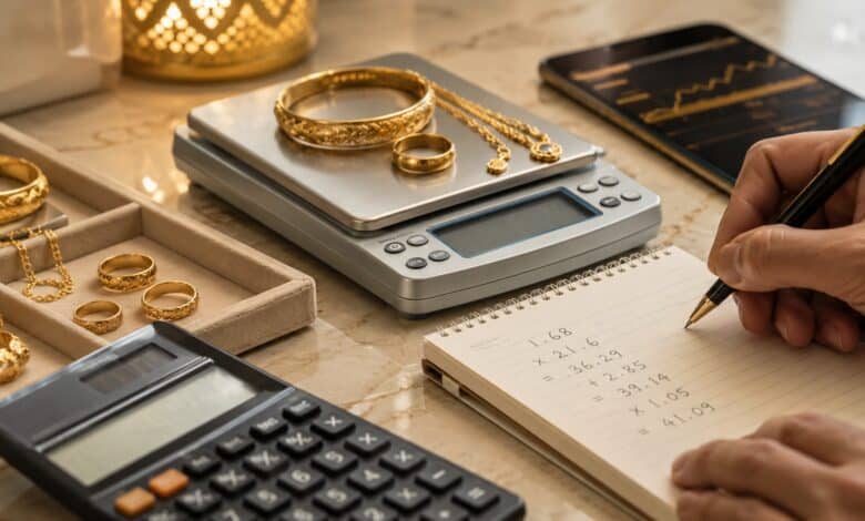 كيف أحسب سعر الذهب عند البيع
